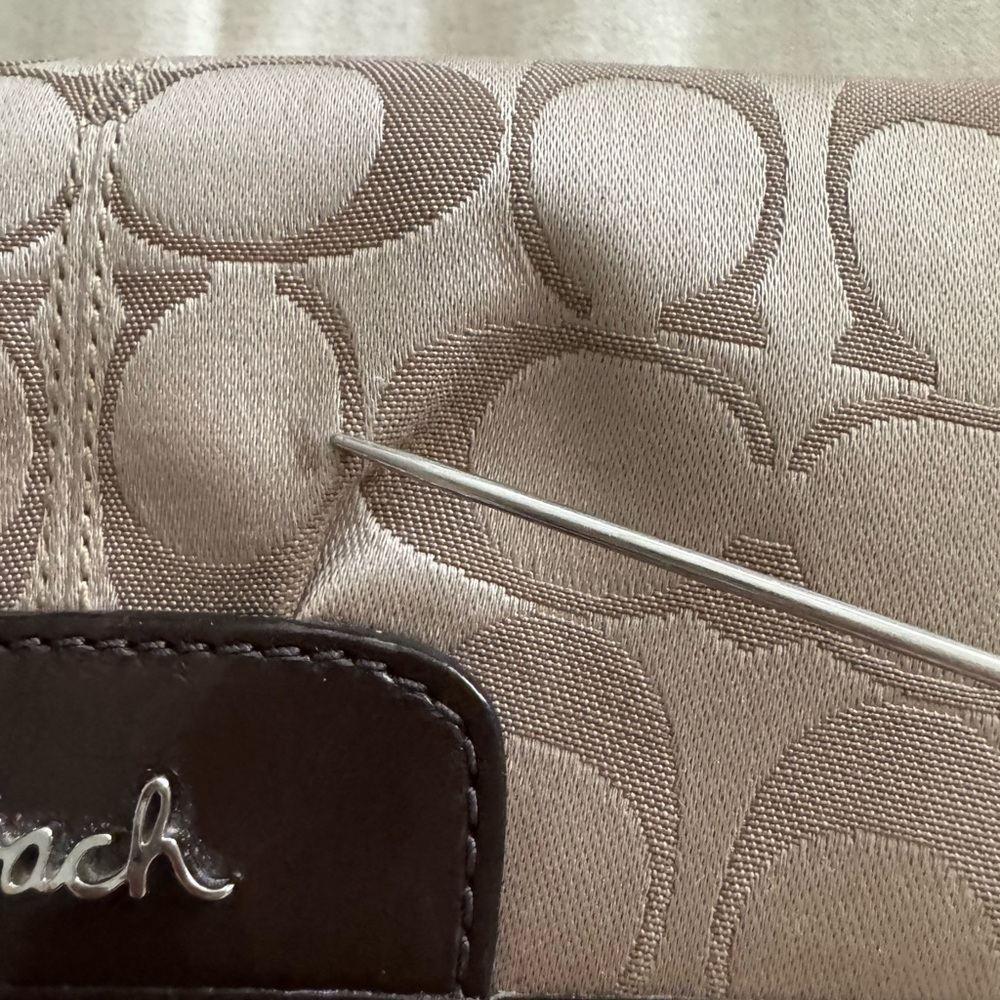 COACH Signature Monogram Wallet and Checkbook Case Set - Picture 10 of 10